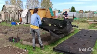 РЕМОНТ ДОМА СВОИМИ РУКАМИ/ОБШИВАЮ ПОТОЛОК ДОМА ОСБ/ОГОРОДНЫЕ ДЕЛА/ПОМОГАЮ АЛЕКСАНДРЕ В ОГОРОДЕ