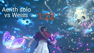 Final Fantasy 7 remake Aerith solo vs Weiss (1:22)