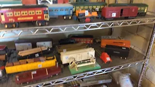 vintage Lionel trains at an estate sale