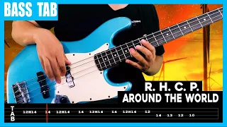 【RED HOT CHILI PEPPERS】[ Around the World ] cover by Cesar | LESSON | BASS TAB