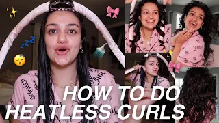 easy heatless curls tutorial! 🎀✨