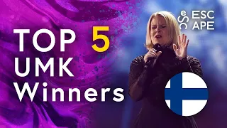 TOP 5 UMK Winners 🇫🇮 (Finnish Eurovision contest 2012-)