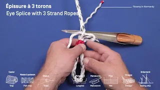 épissure à 3 torons/Eye splice with 3 strand ropes