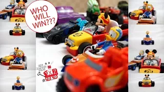 disney store MICKEY AND THE ROADSTER RACERS | UNBOXING plus RACE!!! Who will win???