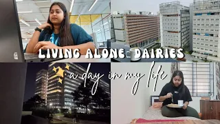 Living Alone Dairies 💖 | 9-5 office job👩‍💻| PG life in Bangalore | Productive Week day ✨️