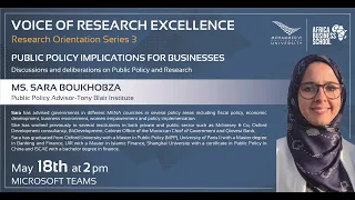 Voice of research excellence - Webinar #3