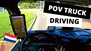 POV Truck Driving - New Mercedes Actros  -Goudsewagenstraat Rotterdam 🇳🇱 Cockpit View