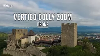 Vertigo Dolly Zoom - Drone Video - Celje Castle