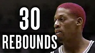 Dennis Rodman 30 REBOUNDS