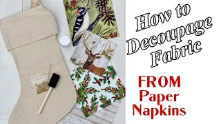 How to Decoupage on Fabric with Napkins & Liquid Patina!