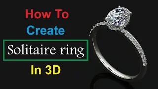 How To Create Solitaire ring In 3d || Gemvision Matrix 9 Tutorial #10