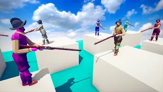 Battle Royale From The Top Of 42 Pillars | Totally Accurate Battle Simulator TABS