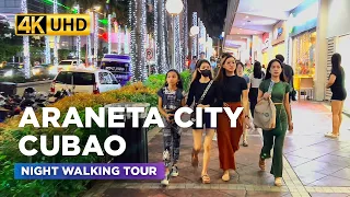 ARANETA CITY Night Walking Tour 🇵🇭 | WHAT HAS CHANGED in Cubao, Quezon City Philippines?【4K】