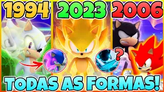 TODAS as TRANSFORMAÇÕES do SONIC! Do 2 até o FRONTIERS e PRIME (1992 - 2023 Evolução, Super Sonic 2)