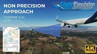 A320 TUTORIAL NON PRECISION APPROACH. Echter Airbus Pilot erklärt VOR/DME. DEUTSCH 2021 4K MSFS2020