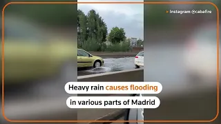 Flooding in Madrid after heavy rains