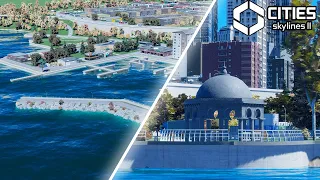 REALISTIC Downtown Waterfront In Cities Skylines 2! | Egginburgh