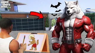 Franklin Uses Magical Painting To Make SCARY WEREWOLF In Gta V ! GTA 5 new