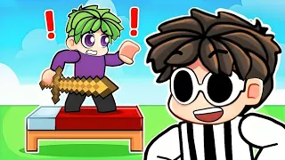 I Pretended to be a Noob in Roblox Bed Wars!