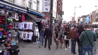 Walking on Camden ( Market ) High Street, London - Sunday 21st April 2013 (in full 1080 HD)