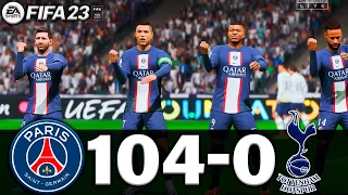 FIFA 23 - MESSI, RONALDO, MBAPPE, NEYMAR, ALL STARS | PSG 104-0 SPURS | UCL FINAL