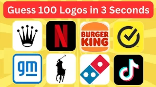 Can You Guess The 100 Famous Logos in 3 Seconds