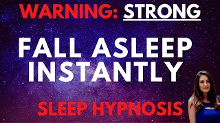 STRONG Sleep Hypnosis to Fall Asleep Instantly ASMR (Dark Screen)