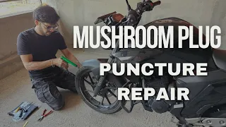 Mushroom plug tyre puncture repair | Grandpit stop | Tubeless tyre