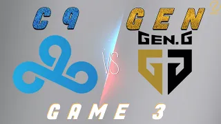 C9 vs GEN Game 3 | Worlds 2021 Quarterfinals Day 3 | Cloud9 vs Gen.G