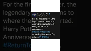 Harry Potter Reunion on Jan1,2022 #harrypotter