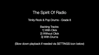 The Spirit Of Radio Fire by Rush - Backing Track for Drums (Trinity Rock & Pop - Grade 8)