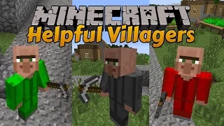 Мод майнкрафт на умных жителей helpful villagers-1.7.10