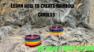 Layered rainbow candles DIY Tutorial Easy Candle making for beginners Premiere Hack testing