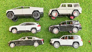 Various Miniature Diecast Cars - Tesla, Toyota, Maybach, Mercedes, Lexus