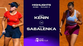 Sofia Kenin vs. Aryna Sabalenka | 2023 Rome Round 2 | WTA Match Highlights