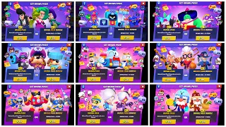 ALL BRAWL PASS UNLOCK SCREEN (with Sound & Animation) - 9 Seasons | Brawl Stars #Brawlywood