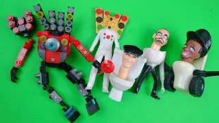 [Build] Speaker man lego vs skibidi toilet police| satisfying action figure | mystery unboxing  toys