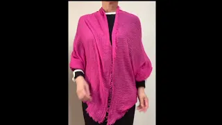 カーディガンのようにストールを巻く！ how to wear a long scarf like a cardigan