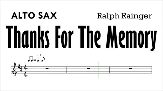 Thanks For The Memory Alto Sax Sheet Music Backing Track Play Along Partitura