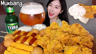 Fried chicken, sausage, cheese stick, beer🍗🍺ASMR MUKBANG ㅣREAL SOUNDㅣ EATING SOUND!