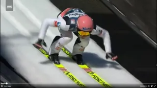 Jan Hoerl - 97,5 - Dangerous Situation on the Inrun- Planica - Training - SKI FLYING