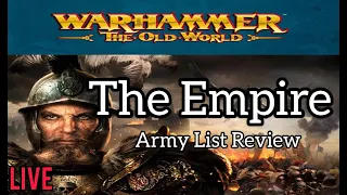 Warhammer The Old World | THE EMPIRE Army Book Review LIVE