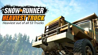 Snowrunner Which is the heaviest truck | All 53 trucks