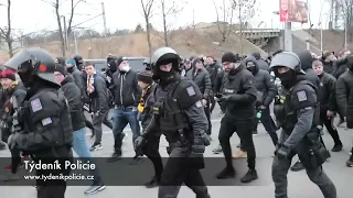 POCHOD FANOŠKŮ SPARTY PRAHA NA DERBY V EDENU