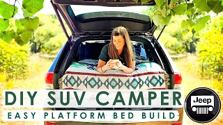 We Converted our SUV into a CAMPER | Building an Easy DIY SUV PLATFORM BED For Two