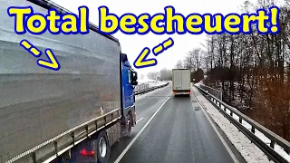 IRRER LKW-Fahrer, Road-Rage und Mülltonne rammt Auto | DDG Dashcam Germany | #358