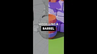 SIMPLE Way To MODEL A Barrel In Blender 3D - Beginner Tutorial #shorts