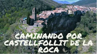 4K CAMINANDO por CASTELLFOLLIT de la ROCA. WALKING CASTELLFOLLIT 4K