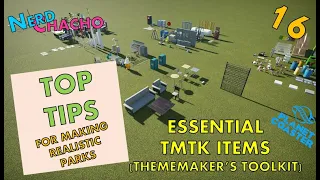 Essential TMTK Items (Plus Steam Download Link) To Use For Realistic Parks in Planet Coaster - Ep 16
