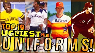 The 10 UGLIEST & Worst MLB UNIFORMS In The History of the GAME.. WHAT WERE THEY THINKING!?!?